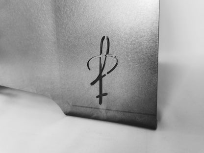 Handgefertigte Edelstahl-Sitzbank